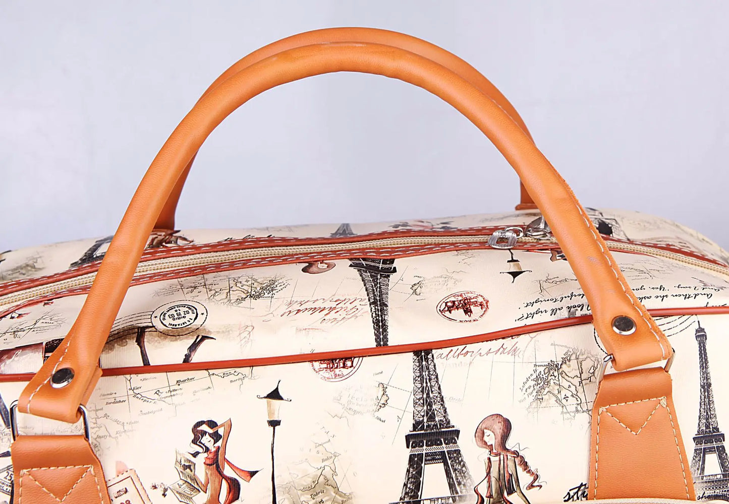 Hot Sale PU Leather Women Travel Duffel Bag for Men Large Capacity Waterproof Travel Bag Design Zipper Multifunction Luggage Bag